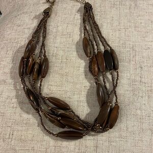 Shades of brown costume jewelry necklace